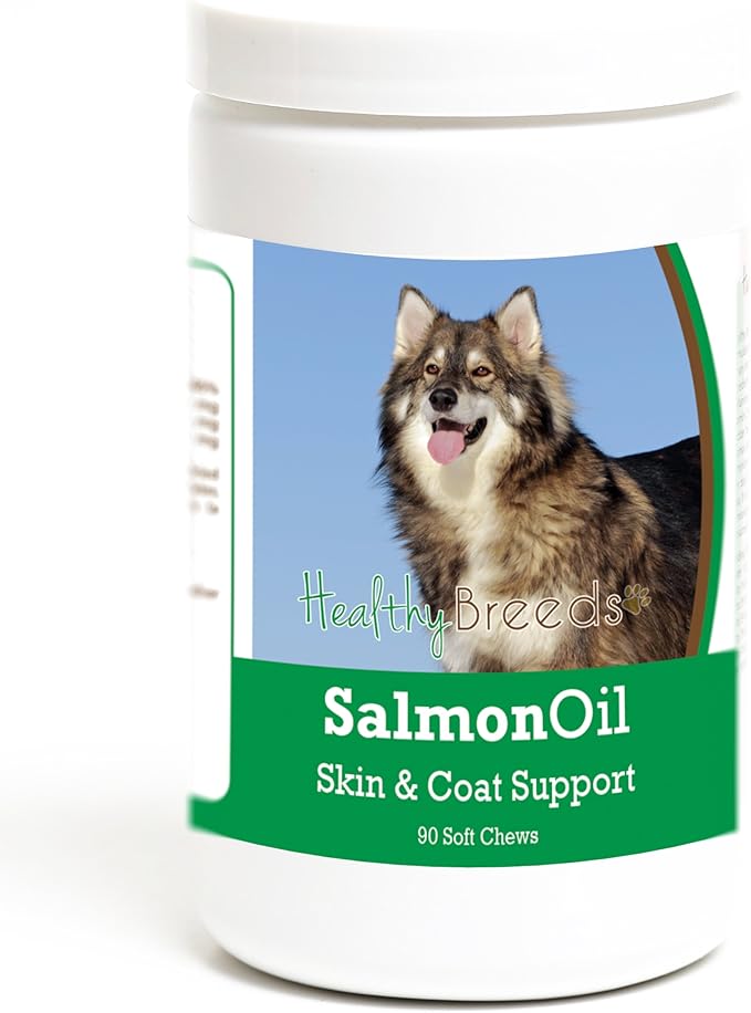 Healthy Breeds Utonagan Salmon Oil Soft Chews 90 Count, Brown