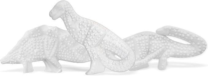 Nylabone Power Chew Dental Dinosaur Dog Chew Toy, Chicken Flavor, Large | Large breeds, durable dog toys for aggressive chewers, long lasting, discourages destructive chewing, for dogs up to 50 lbs