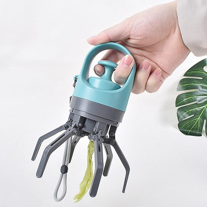 Dog Poop Scooper with Retractable Strap, ABS Material, Easily Clean Dog Waste, Lightweight Portable Dog Claw Poop Scooper, Bag Dispenser for Outdoor Walking