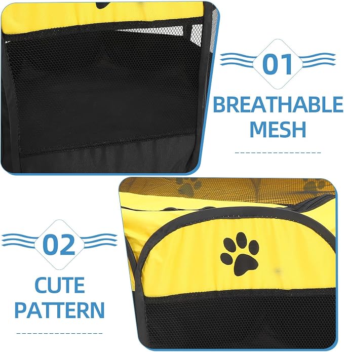 NUOBESTY Large Dog Outdoor Playpen Octagon Tent with Oxford Fabric and Breathable Mesh, Portable Foldable Cat Crate for Medium Dogs, Puppy Exercise Pen for Indoor and Outdoor Use
