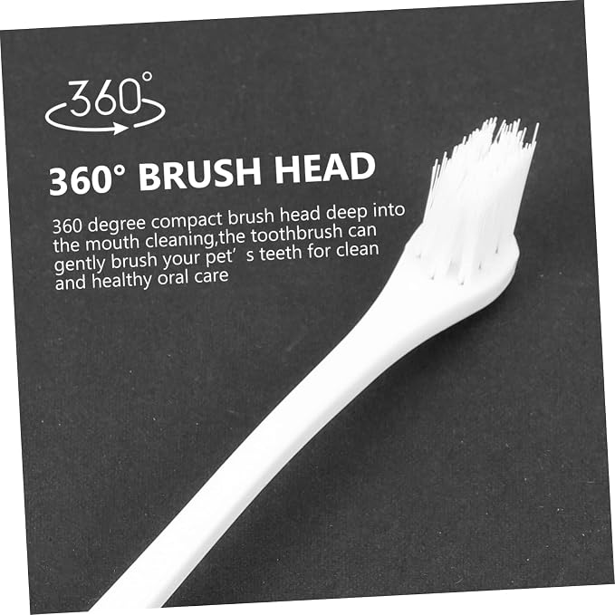 GANAZONO 2pcs Home Pet Toothbrushes Cat Dog Soft Bristle Toothbrush Fine Workmanship