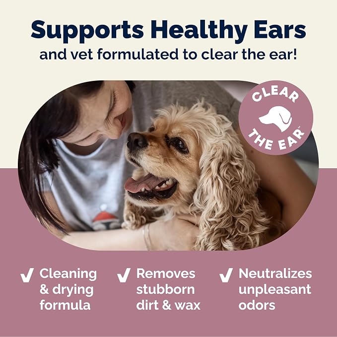 Vetnique Oticbliss Dog Ear Cleaner Flush with Odor Control, 8oz