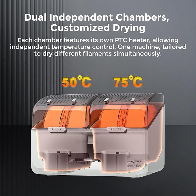Creality Filament Dryer Box 4 Spools, Space Pi X4L Filament Storage Box