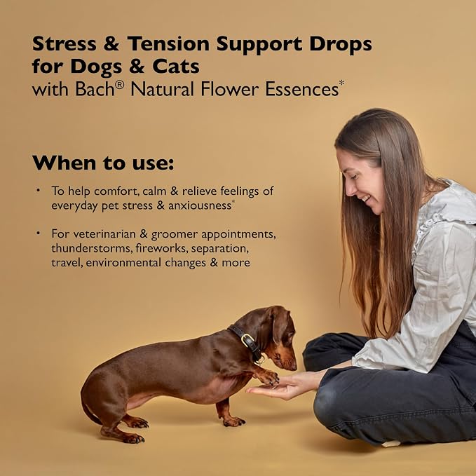 Bach Rescue Remedy Pet Dropper - 20mL, Pack of 2 - Stress & Tension Support for Dogs & Cats Natural Flower Essences - Sedative-Free, Homeopathic Liquid Formula - for All Breeds, Ages & Weights