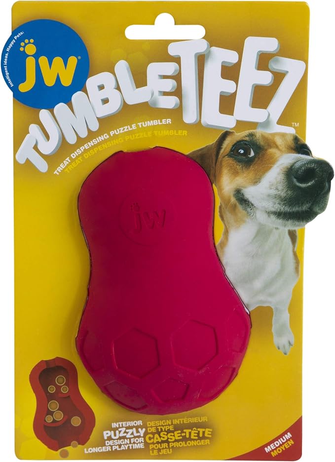 JW Tumble Teez Puzzler Treat Dispenser, Medium