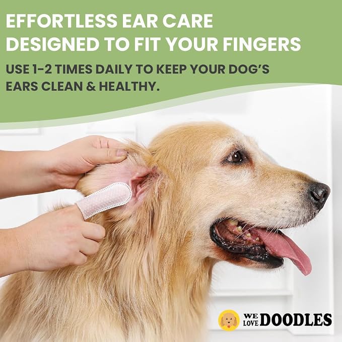 We Love Doodles Dog Ear Wipes, 75 Pieces