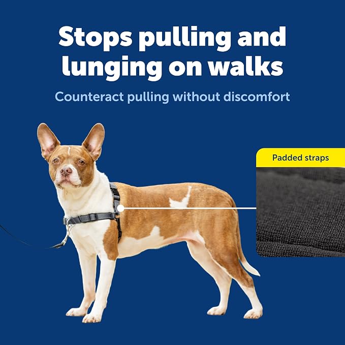 PetSafe Easy Walk Deluxe Dog Harness, No Pull Dog Harness – Perfect for Leash & Harness Training – Stops Pets from Pulling and Choking on Walks – Medium, Steel