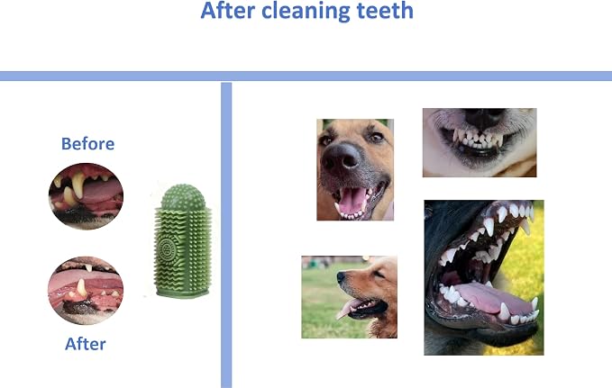 Toothbrush Set for Medium/Large Pet (6 Packs), Finger-Sleeve Toothbrush, Canine Cleaning & Oral Care, Pet Finger Brush, Suitable for Cats and Dogs