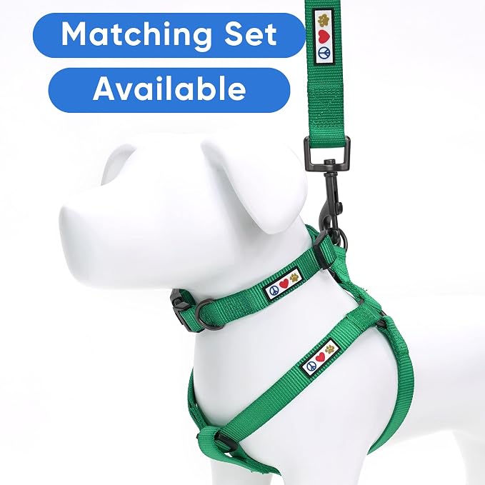 Pawtitas Solid Step-in Dog Harness – Adjustable No-Pull Vest for Puppies to Seniors, Safe & Comfortable S Lush Green