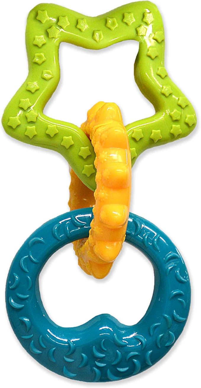 Nylabone Puppy Power Chew Teething Rings Dog Chew Toy, Bacon Flavor, Small | For powerful chewing styles, durable puppy toys to keep them busy, puppy enrichment, for dogs up to 25 lbs