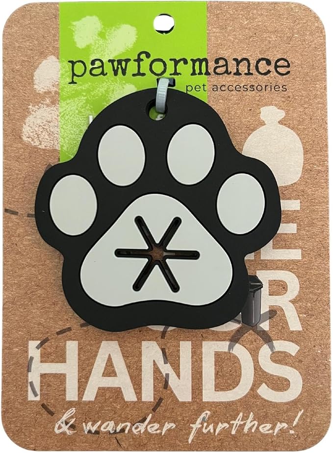 Silicone Paw Print Poop Bag Holder – Hands-Free Waste Bag Carrier for Dog Walks | Hygienic, Durable & Stylish Accessory | Clips Easily to Leash, Lead or Bag