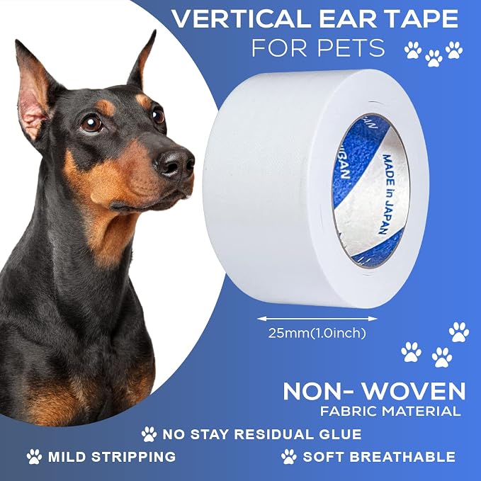 Ear Tape for Dogs, 2 Pack, 1 inch (25mm)