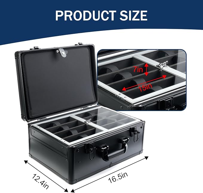 MoyRetty Professional Barber Case with Cap Clear dustproof, 16.5"*12.4"*7"