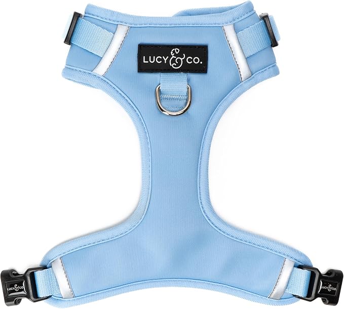 Lucy & Co. The Denim No-Pull Dog Harness - Size Medium - Vest to Stop Pulling & Walk Easy - Comfortable Leash Training Product w/Adjustable Chest & Neck Straps