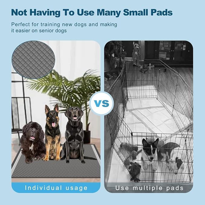 37"x54" Activated Charcoal Dog Pee Pads - 100 Count,Extra Large,Super Absorbent,Leakproof,Long-Lasting Odor Control-Essential pet Training Pads for Large Dogs