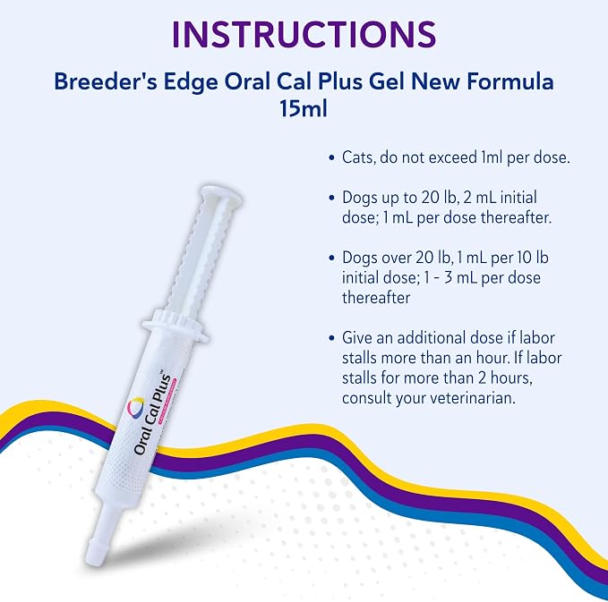 Breeder's Edge Oral Cal Plus Gel for Dogs & Cats, 3-Calcium Support, 15ml