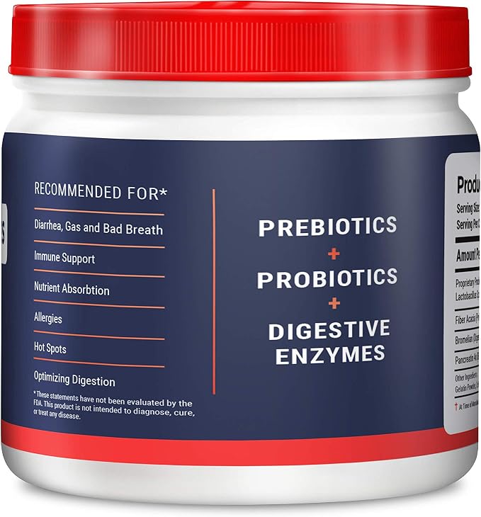 Geneflora Digestive Enzymes Prebiotics & Pet Probiotics for Dogs 3.2 oz
