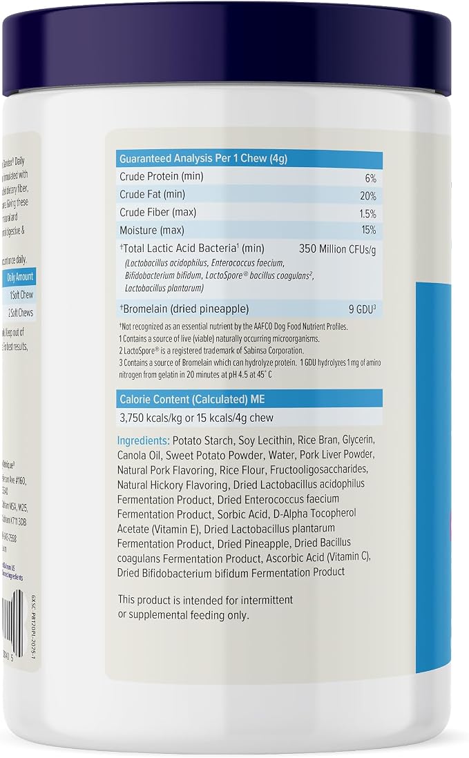 Vetnique Glandex Probiotic Chews for Dogs - 120ct, Bacon Flavor