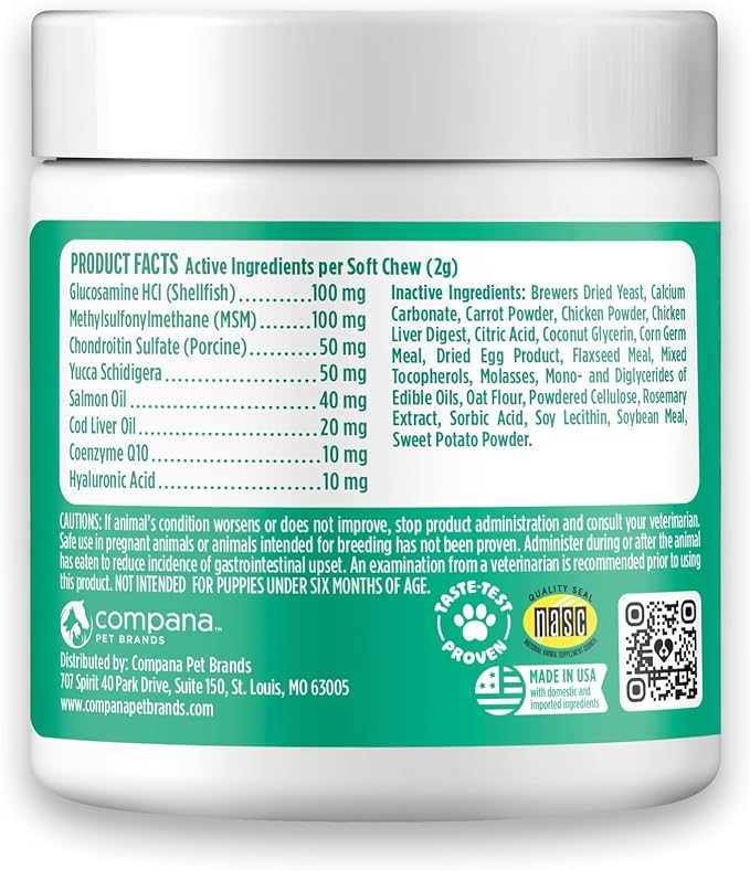 Doggie Dailies Hip & Joint Chews for Dogs, Chicken, 120 Count