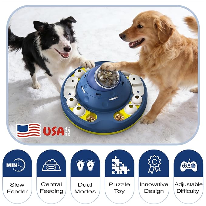 KADTC Dog Puzzle Toy, Large Size, 2 Levels of Step-by-Step Challenge, Shake-to-Release Treat Dispenser, Beginner to Advanced, Slow Feeder & Mental Stimulation for Smart Dogs Enrichment Toys
