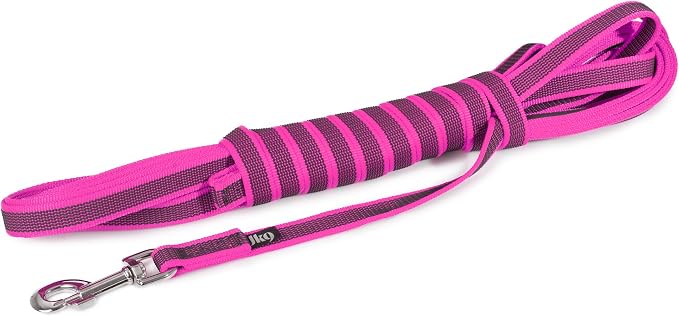 Color & Gray Super-Grip Leash with Handle, 0.79 in x 32.8 ft, Pink-Gray