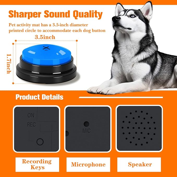 Dog Buttons for Communication, 6 Pcs