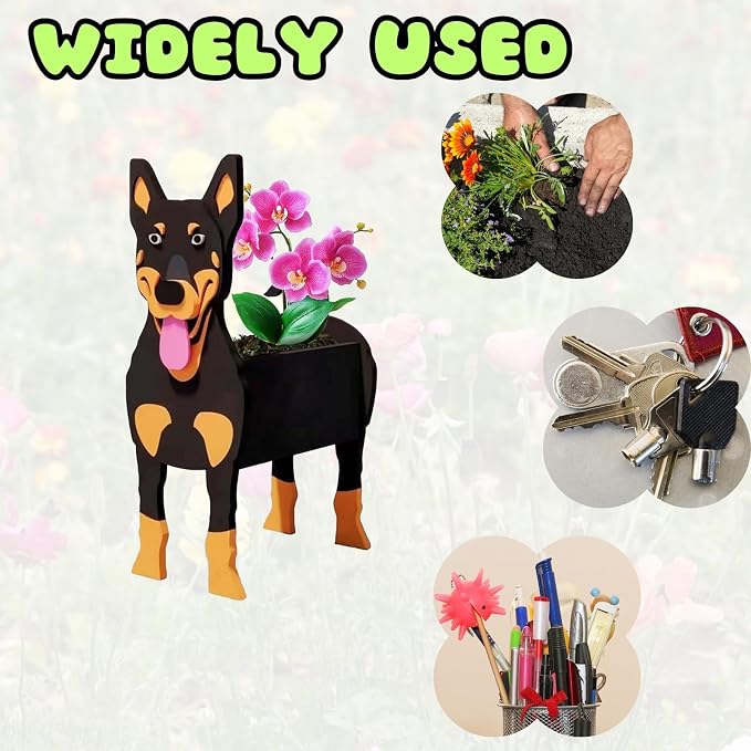 Australian Kelpie Dog Planter Pots, Animal Shaped Flower Pot