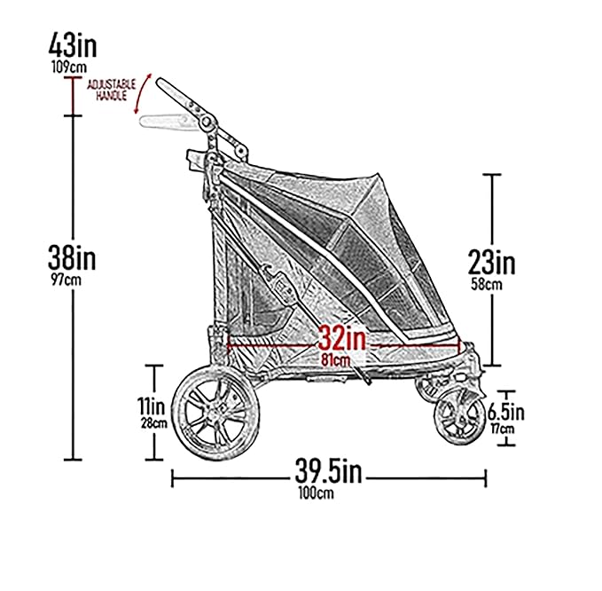 Pet Gear No-Zip Expedition Pet Stroller - Sea Salt, Dual Entry