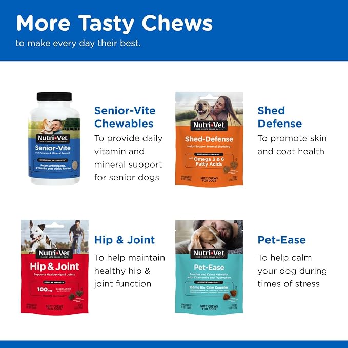 Nutri-Vet Dog Multivitamin, Multivitamin for Dogs, Dog Health, 60 Count | Daily Multivitamin, Dog Vitamins, Dog Vitamins & Supplements, Immune Support, Balanced Nutrition, Overall Pet Health