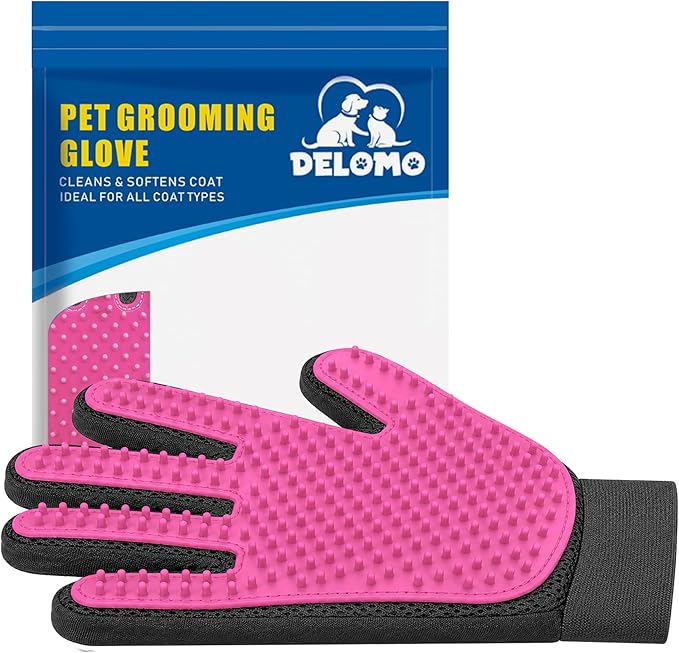 Pet Hair Remover Glove, 1-Pack, Pink