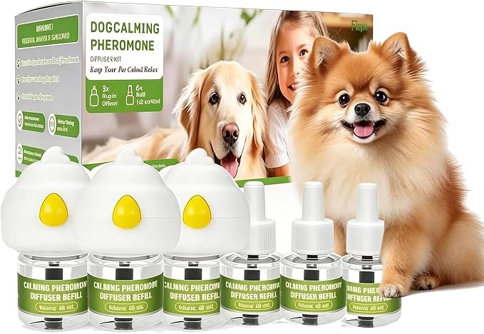 9 PCS Dog Calming Pheromone Diffuser with 6 Refills (48mL Each), 9-Pack, 48mL