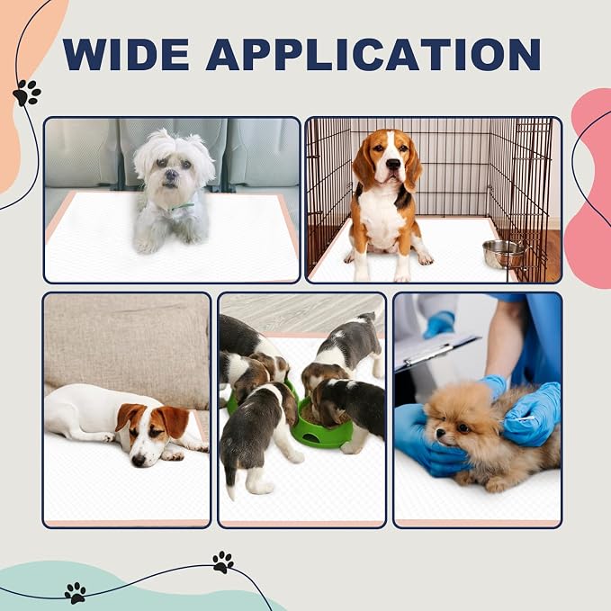 Dog Pee Pads Extra Large 30"×36" - 40 Count, XXL Pink Puppy Pads Unscented, Urine Underpads, Super Absorbent & Leak-Proof Potty Pads for Doggies