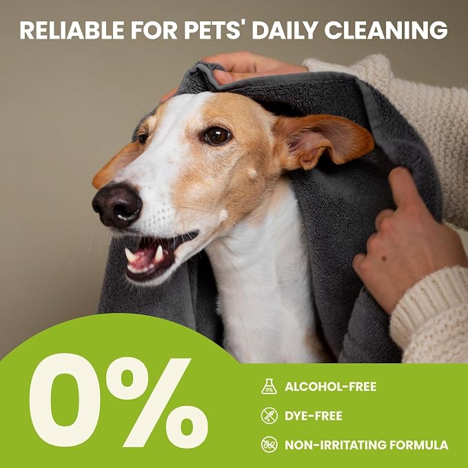 PawSono Ear Finger Wipes for Dogs & Cats, Thicker Dog Ear Cleaner Wipes, Natural Relief Cat Ear Cleaner Dog, Pet Health Supplies for Dog Kitten Small Animal, Aloe Scent Deodorizing - 100 Count