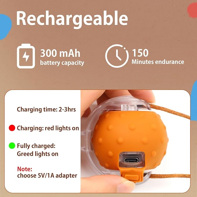 Oxawo Cat Toys Interactive Self Rolling Cat Balls Mouse | Squeaky Motion Activated Cat Toys Fast on Carpet, Rechargeable, 3 Modes for Indoor Cats