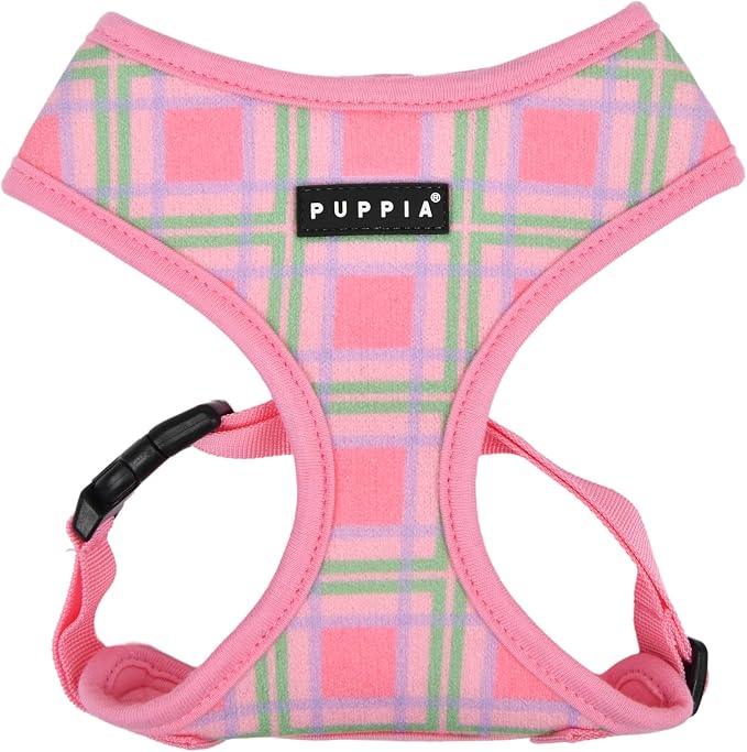 Puppia Spring and Summer Fashion Over-The-Head Dog Harness, Pink_Jaylen, Large