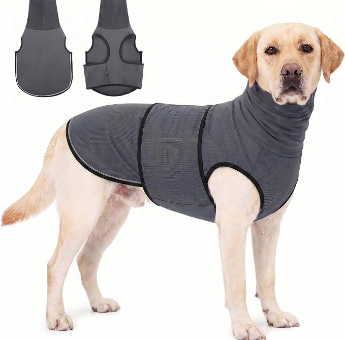 KOESON Reflective & Soft Dog Anxiety Vest with Ear Wraps for Thunderstorm