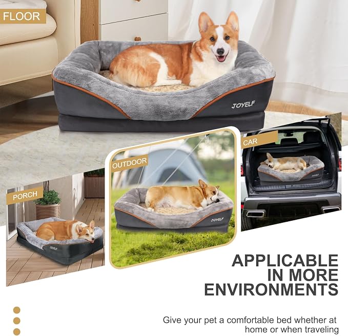 JOYELF XXLarge Memory Foam Dog Bed, Orthopedic Dog Bed & Sofa with Removable Washable Cover for Large Dogs