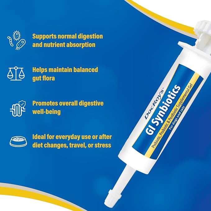 Doc Roy's GI Synbiotics Prebiotic & Probiotic Gel for Dogs & Cats, 30mL