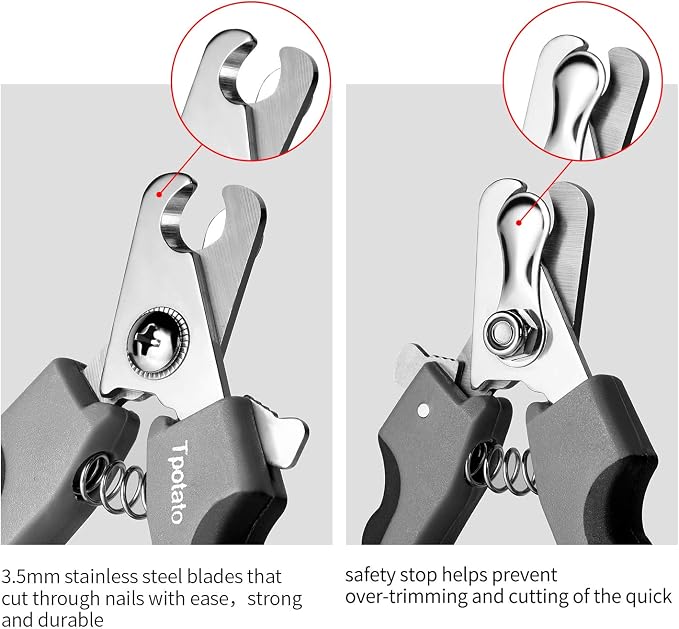 Tpotato Dog Nail Clippers with Quick Sensor & Safety Guard