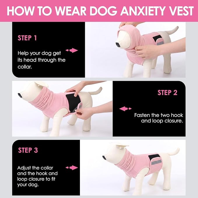 AOFITEE Large Dog Thunder Jacket, Skin-Friendly Dog Anxiety Vest with Hood