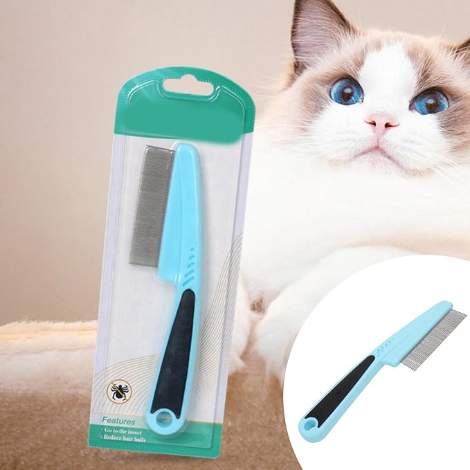 Cat Deshedding Brush with Massage Function ABS Cat Grooming Tool for Shedding Control and Coat Care