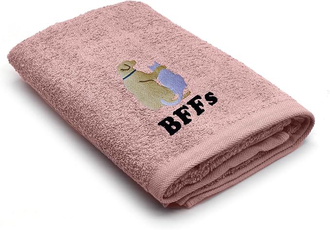 DAN RIVER Dog Towel - Pack of 1, 100% Cotton, 20x40, Ultra Soft 450 GSM, Super Absorbent & Quick Drying Towel for Dogs, Cats, and Other Pets, Dusty Rose.