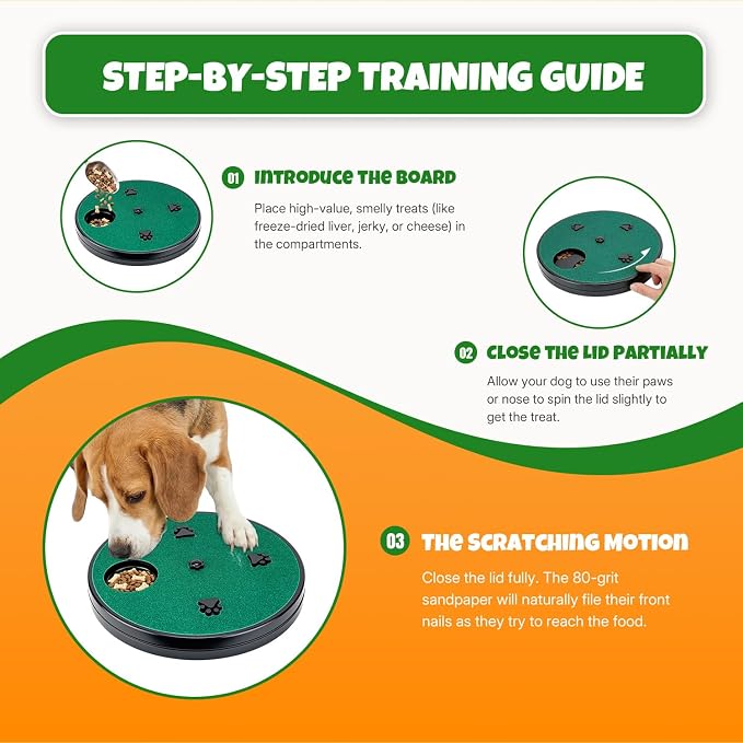 Mcbazel Dog Nail Scratch Board, 13in, with Treat Box