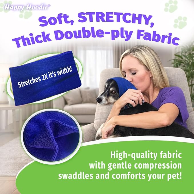 Happy Hoodie The Original Dog & Cat Calming Band for Noise & Anxiety Relief