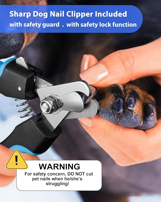 YABIFE Dog Nail Grinder, Dog Nail Trimmers and Clippers Kit, 3 Speeds