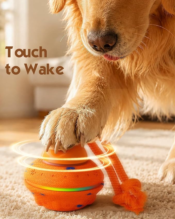 osou Interactive Dog Ball, Automatic Moving Toy with 3 Interactive Modes | Irregular Rotating, Motion-Activated, Auto off, 8 LED Lights & Bird Chirps, Rechargeable, Durable ETPU for All Breed Dogs