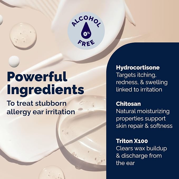 Vetnique Oticbliss Allergy Ear Drops with 1% Hydrocortisone