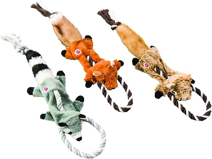 SPOT Ethical Pets Fox Mini Skinneeez Tugs Dog Stuffingless Toy, 14"