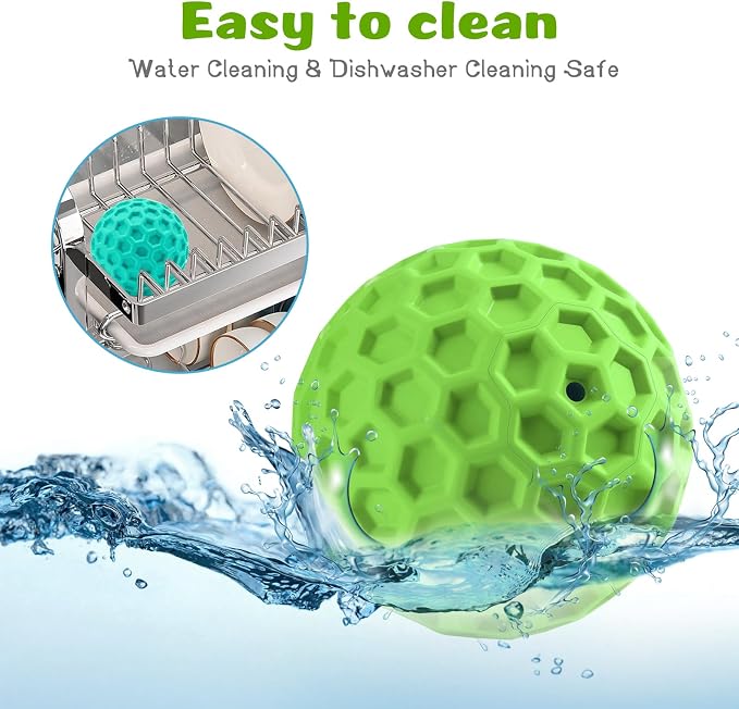 HIPPIH Indestructible Squeaky Dog Toys, Interactive Dog Balls 2 Pack | Chew Toys for Aggressive Chewers, Natural Rubber, Large/Medium Dogs, Tough Puppy Teething Toy, Relieve Anxiety