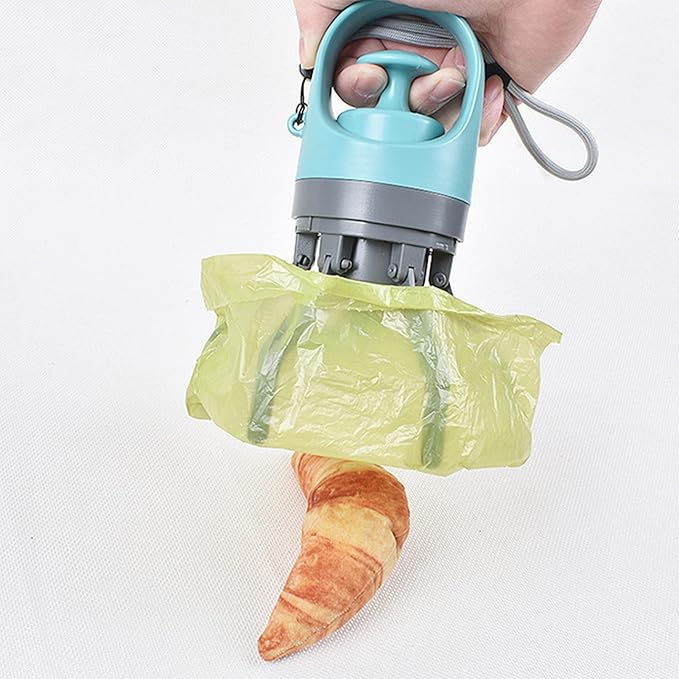 Dog Poop Scooper with Retractable Strap, ABS Material, Easily Clean Dog Waste, Lightweight Portable Dog Claw Poop Scooper, Bag Dispenser for Outdoor Walking
